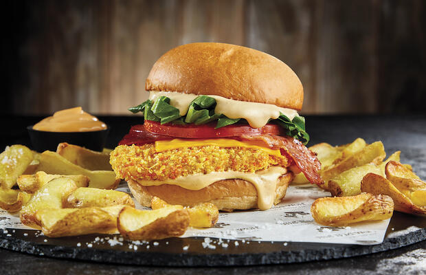 Crispy Chicken Bacon Burger